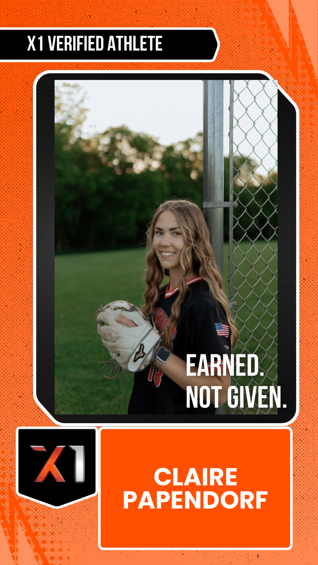 EXACT X1 player card for Claire Papendorf