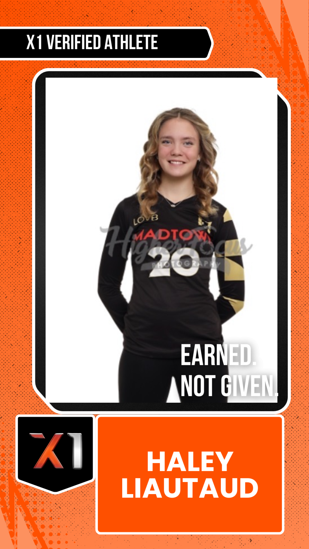 EXACT X1 player card for Haley Liautaud