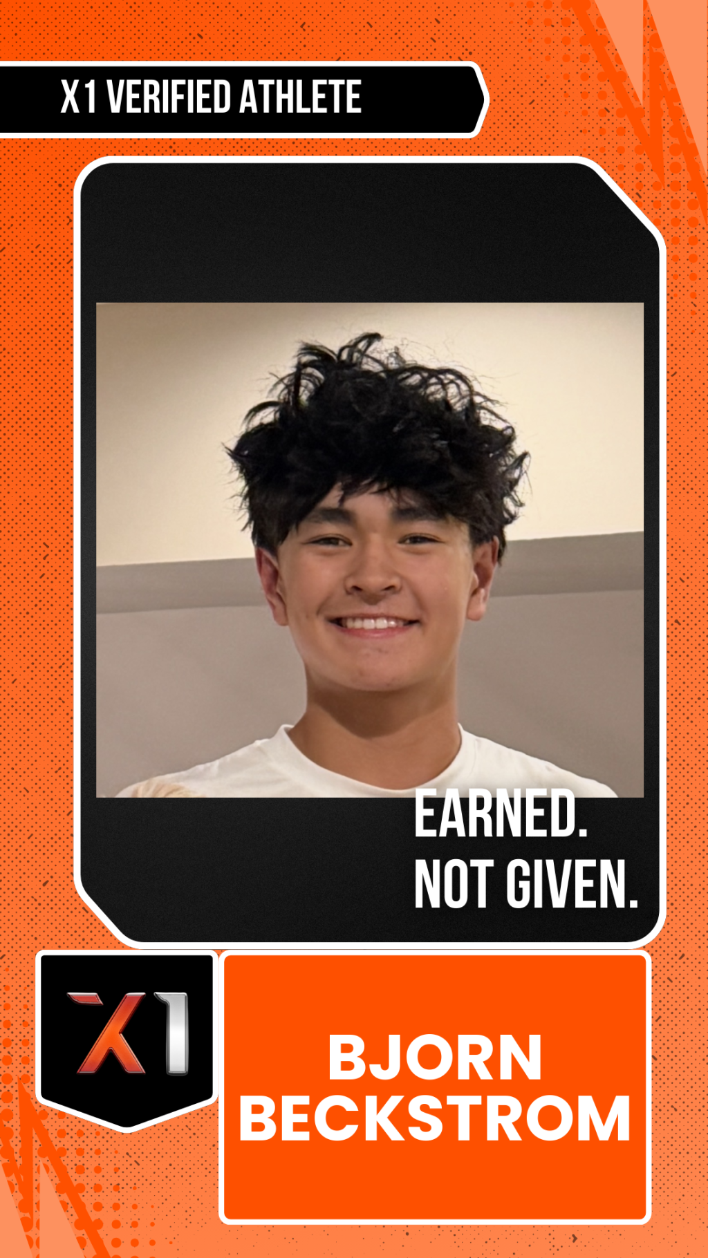 EXACT X1 player card for Bjorn Beckstrom