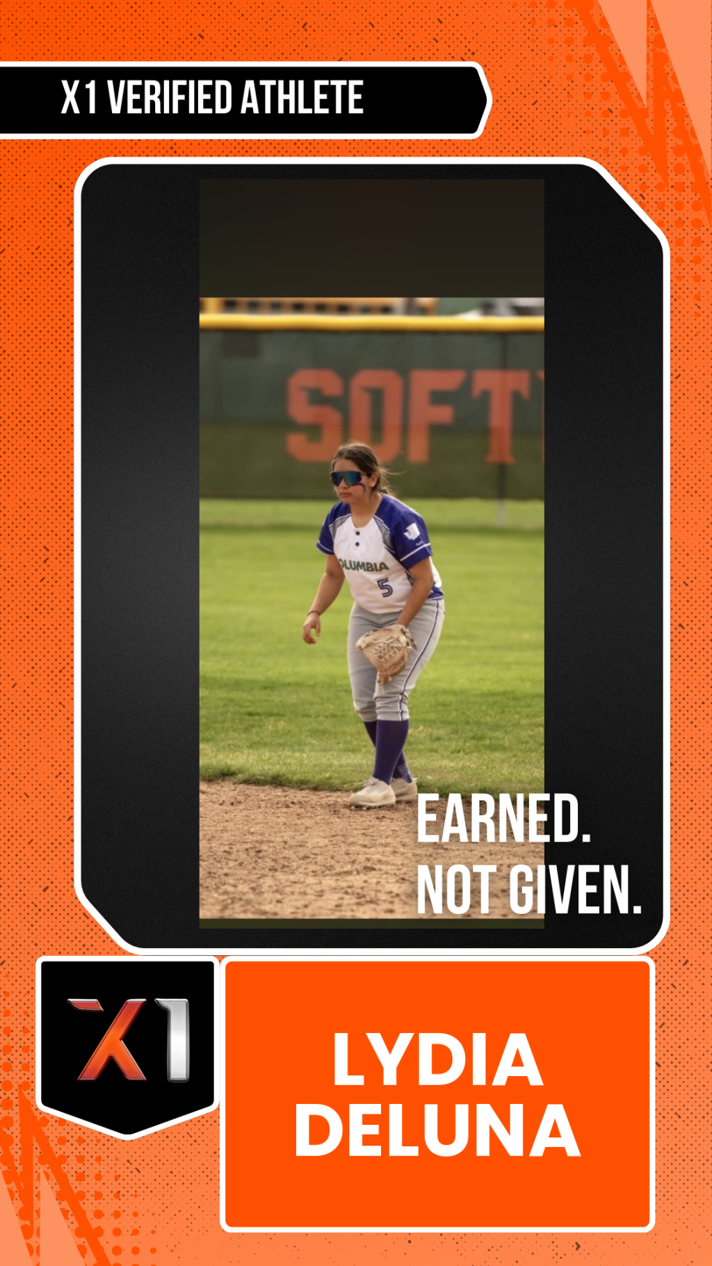 EXACT X1 player card for Lydia Deluna