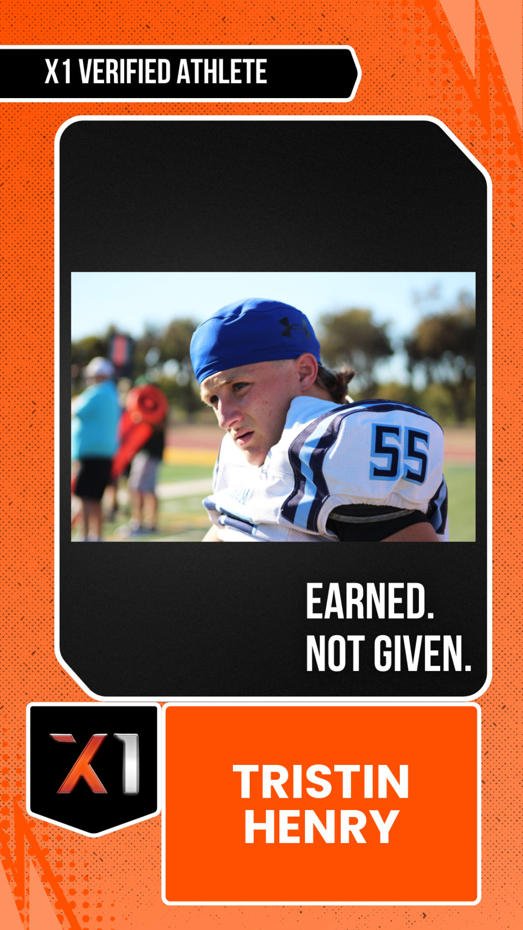 EXACT X1 player card for Tristin Henry