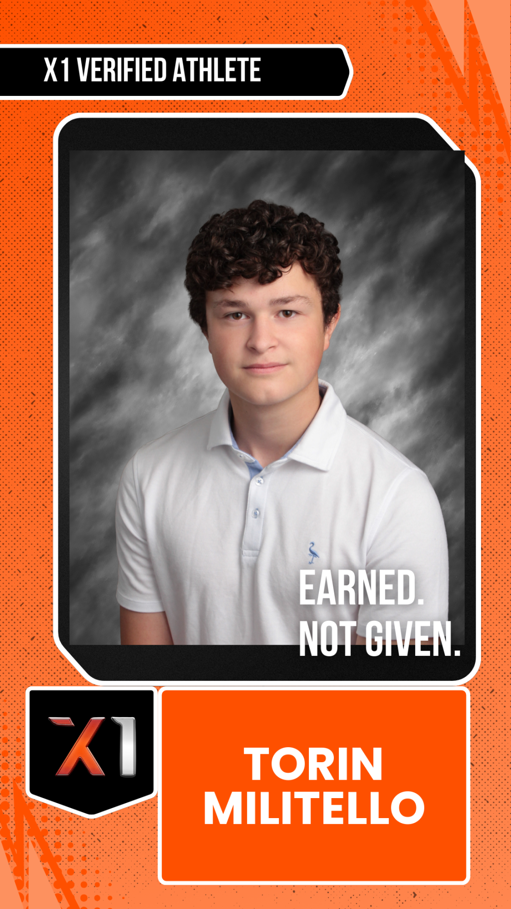 EXACT X1 player card for Torin Militello