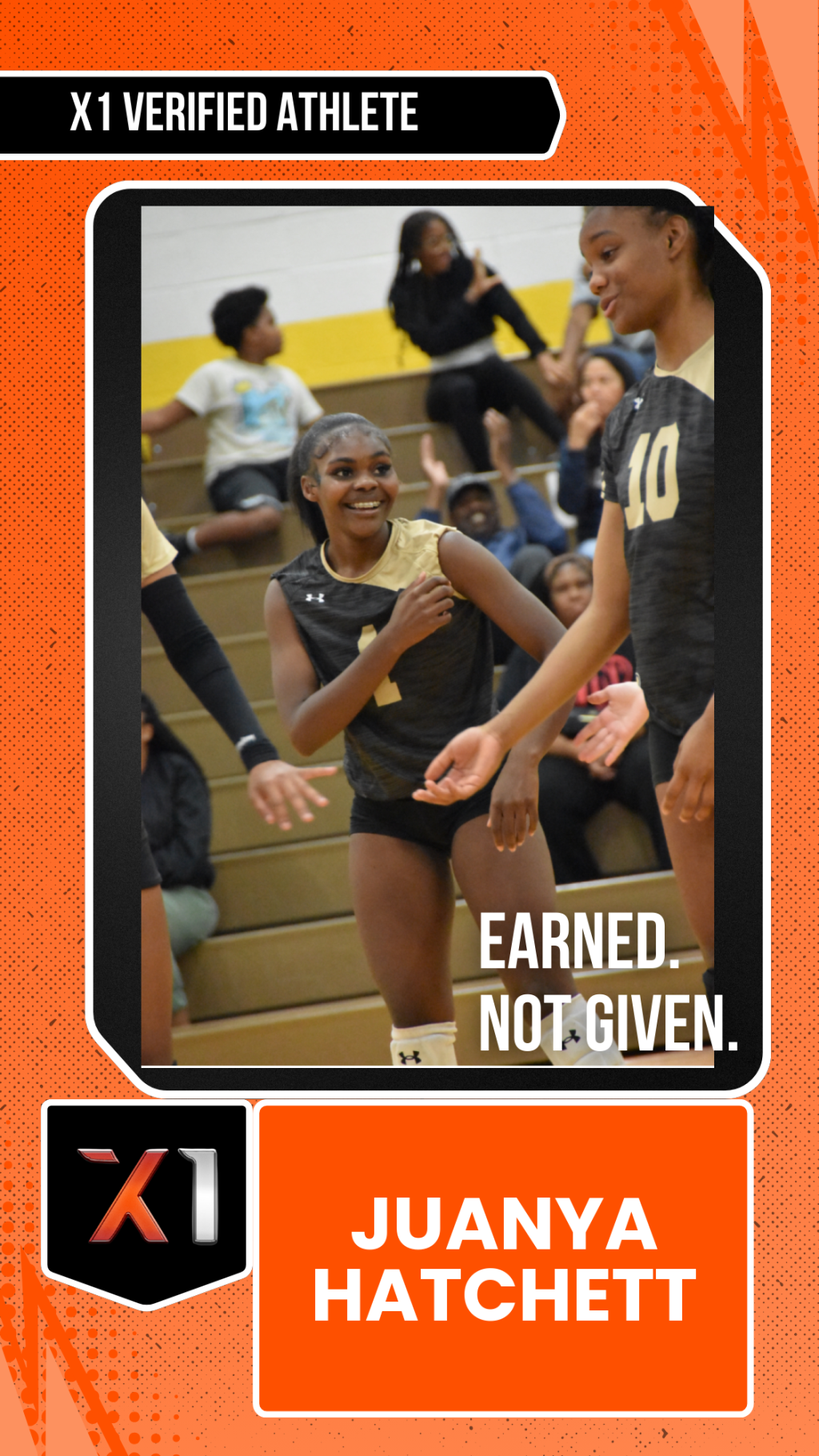 EXACT X1 player card for Juanya Hatchett