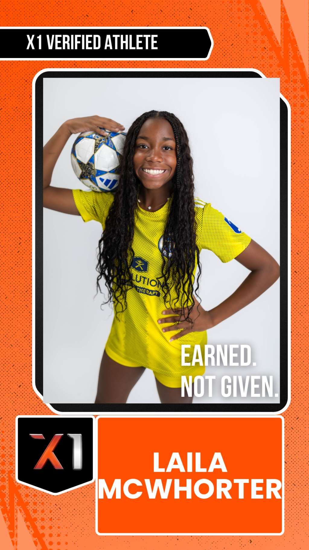 EXACT X1 player card for Laila McWhorter