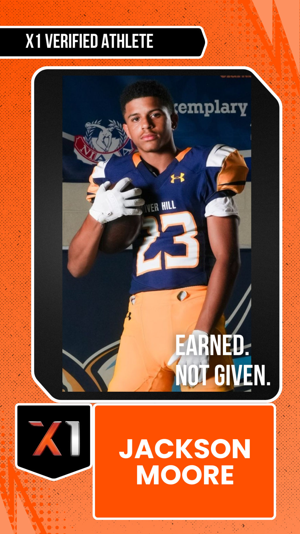 EXACT X1 player card for Jackson Moore