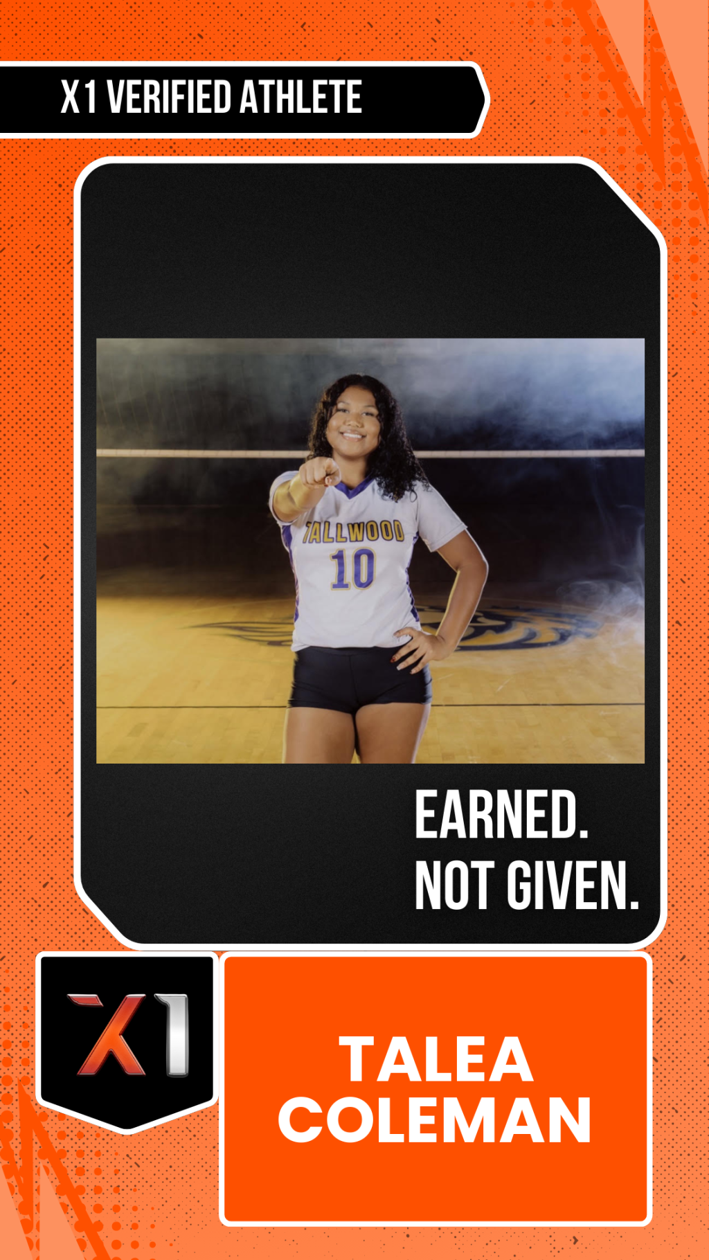 EXACT X1 player card for Talea Coleman