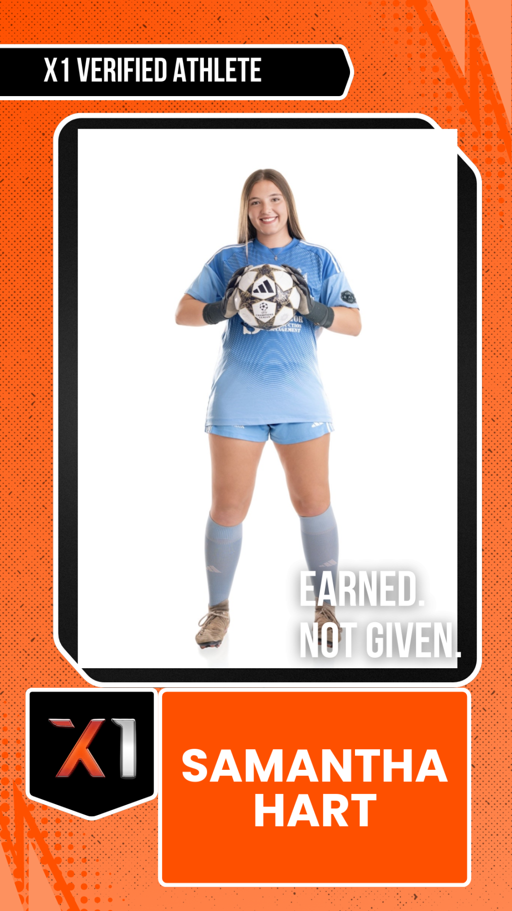 EXACT X1 player card for Sam Hart