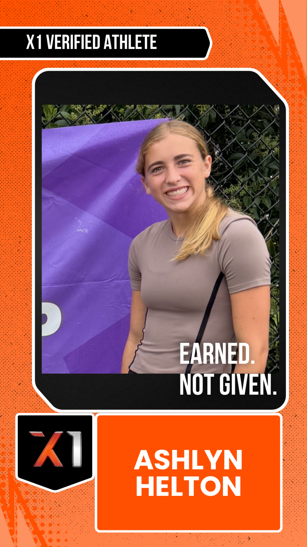 EXACT X1 player card for Ashlyn Helton