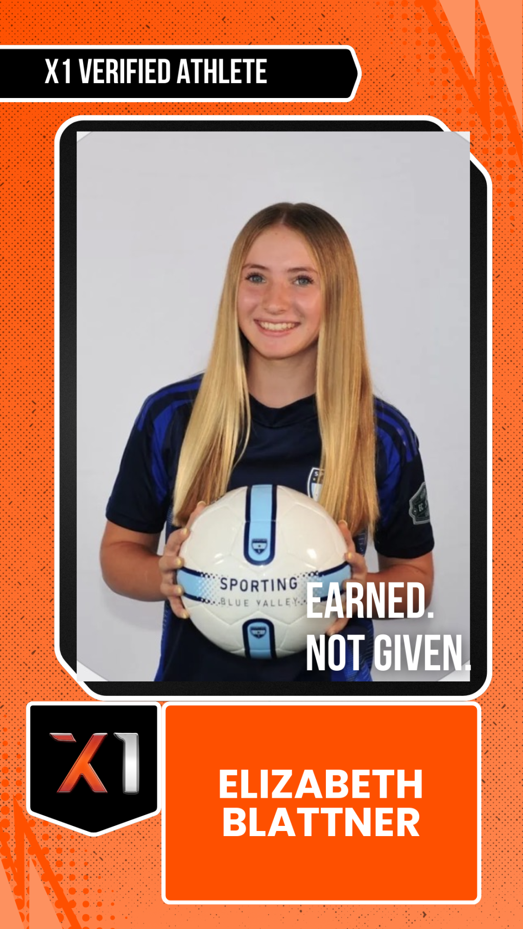 EXACT X1 player card for Elizabeth Blattner