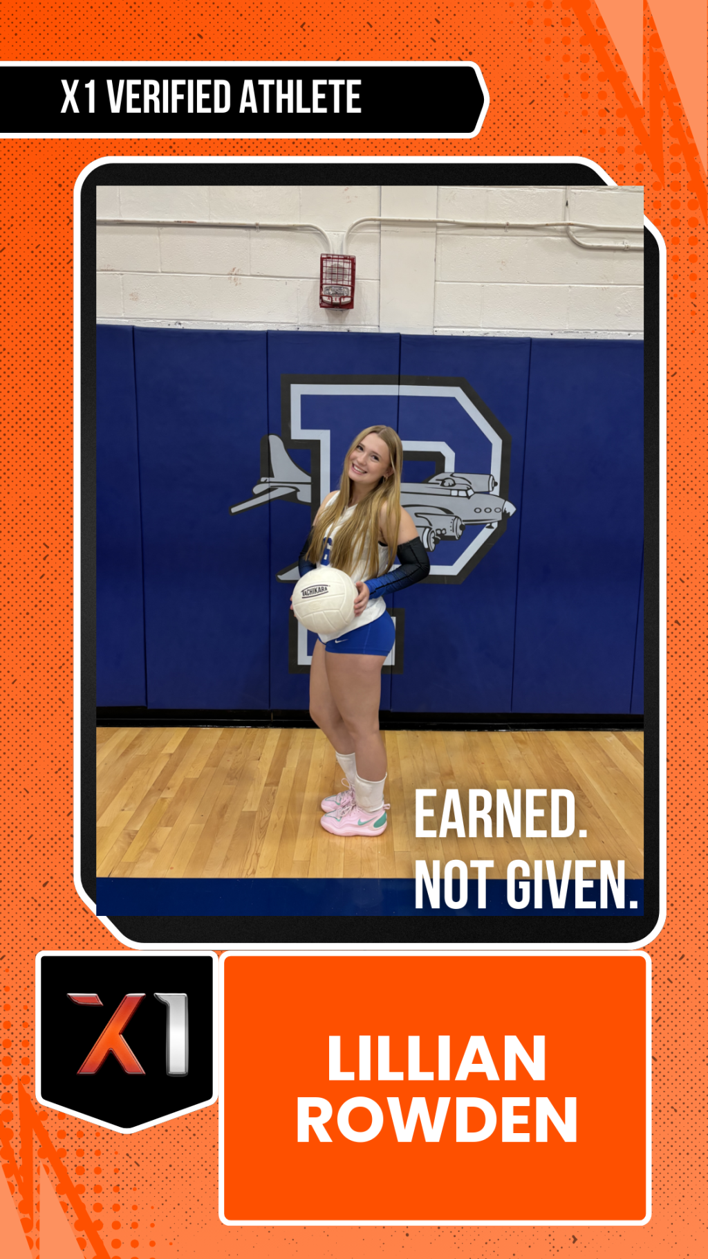 EXACT X1 player card for Lillian Rowden