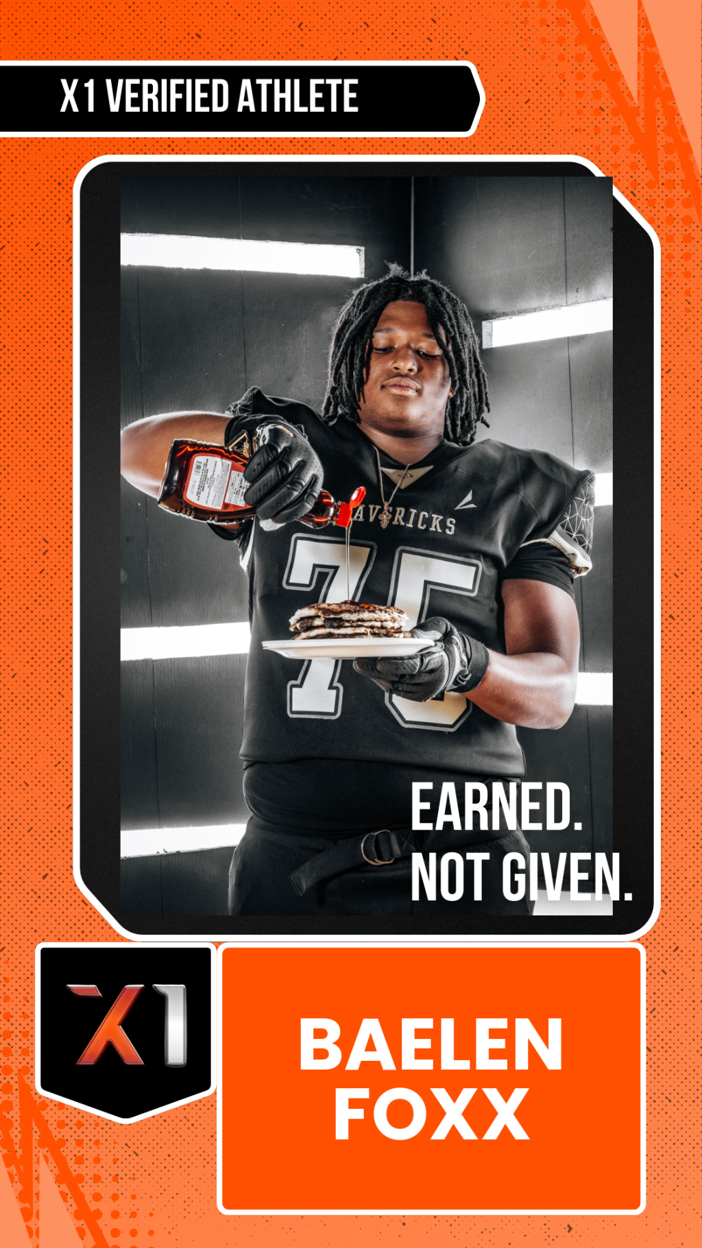 EXACT X1 player card for Baelen Foxx