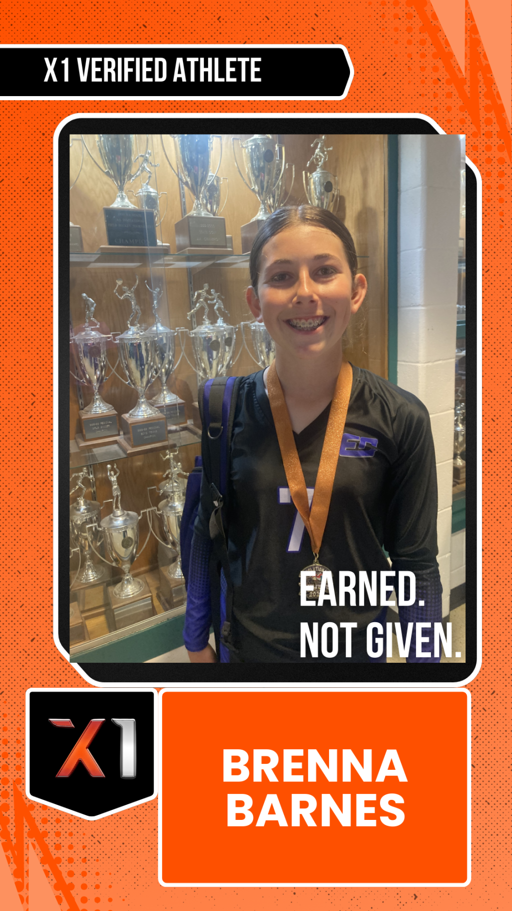 EXACT X1 player card for Brenna Barnes