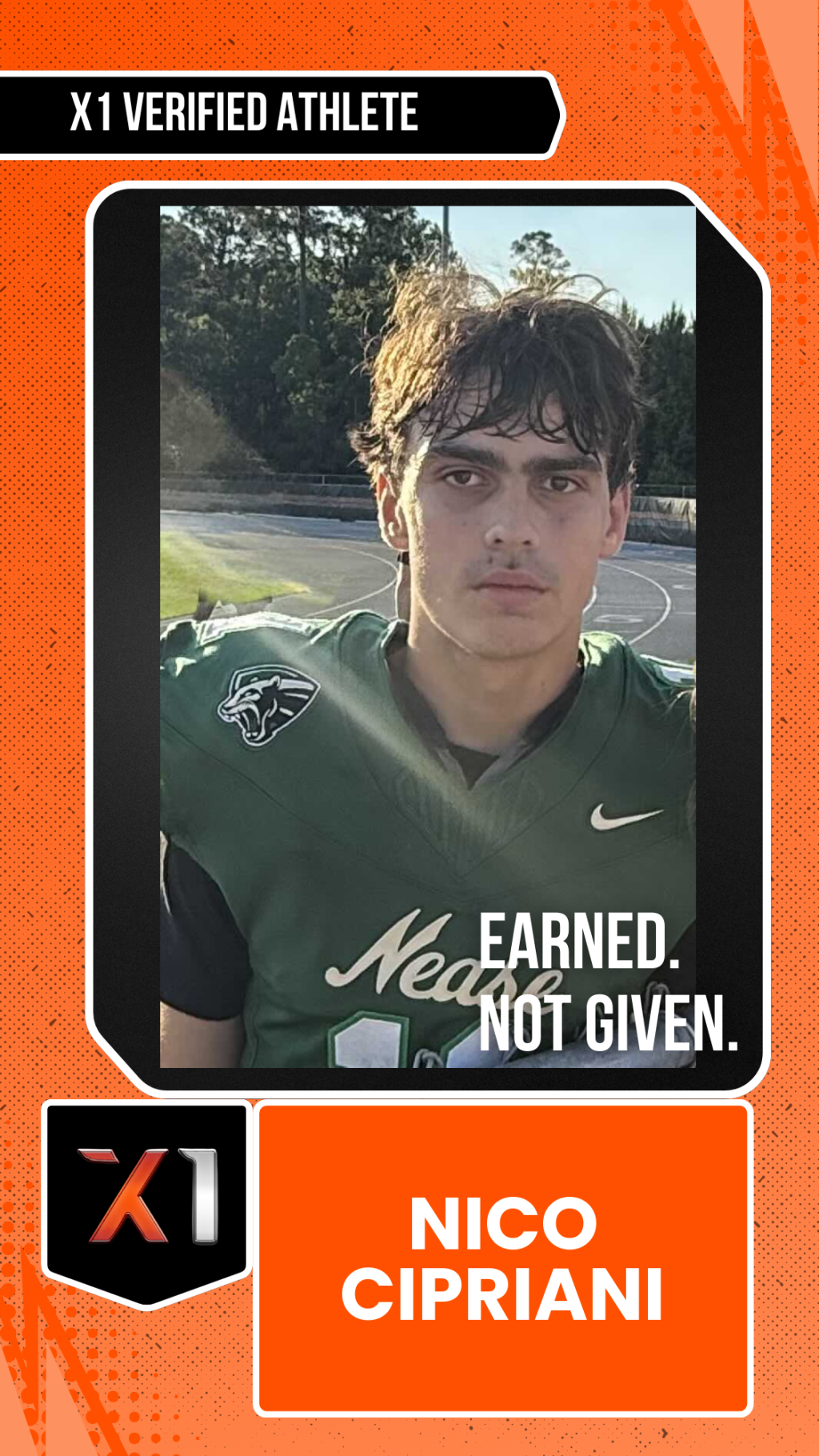EXACT X1 player card for Nico Cipriani