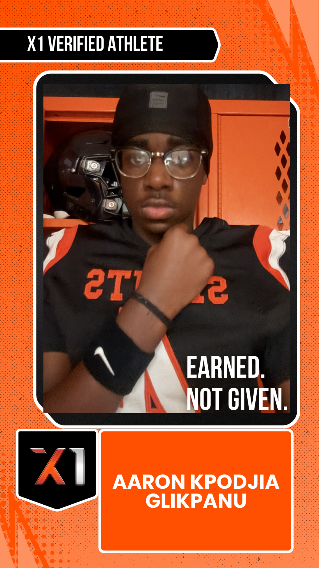 EXACT X1 player card for Aaron Kpodjia Glikpanu