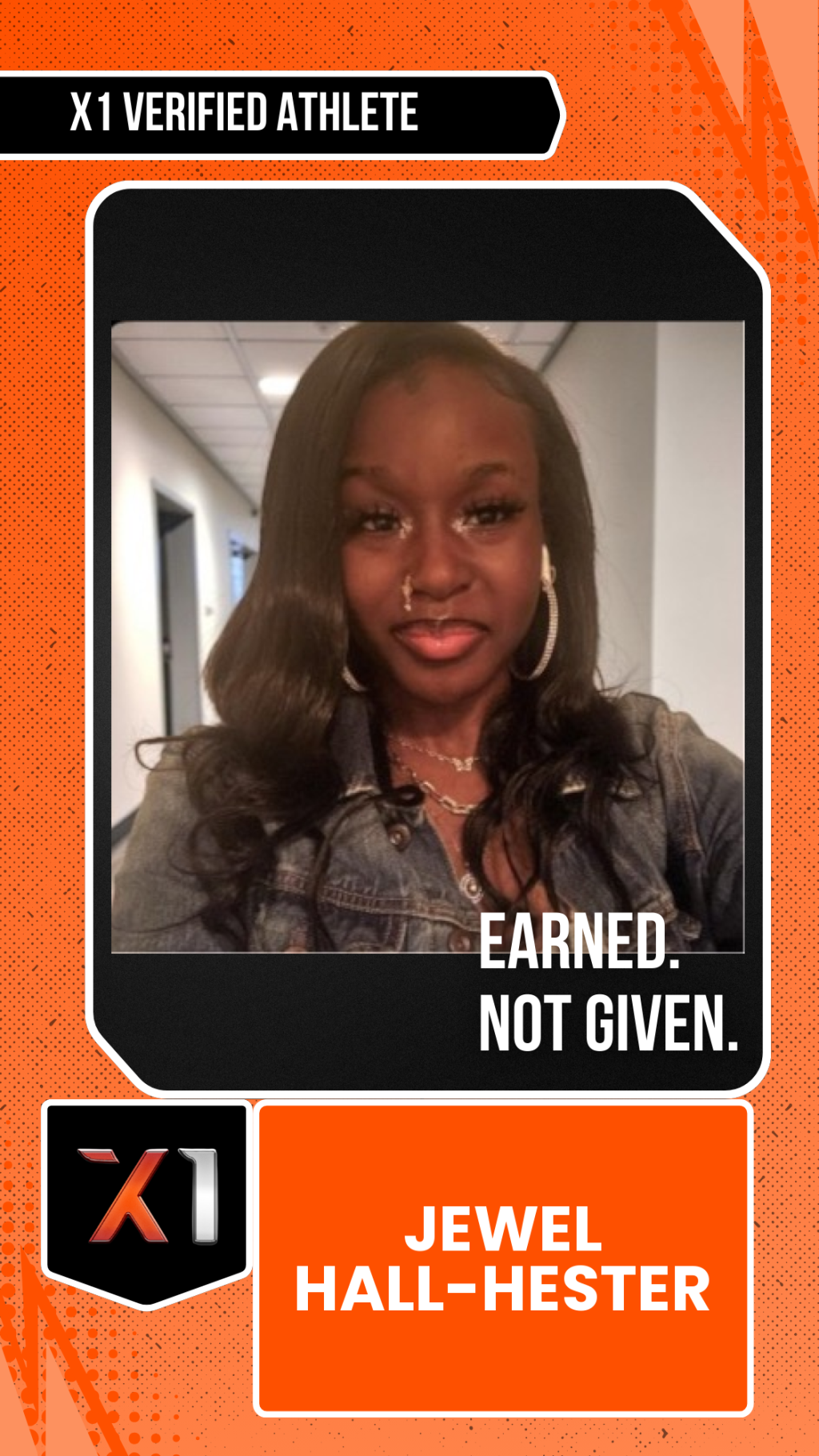 EXACT X1 player card for Jewel Hall-Hester