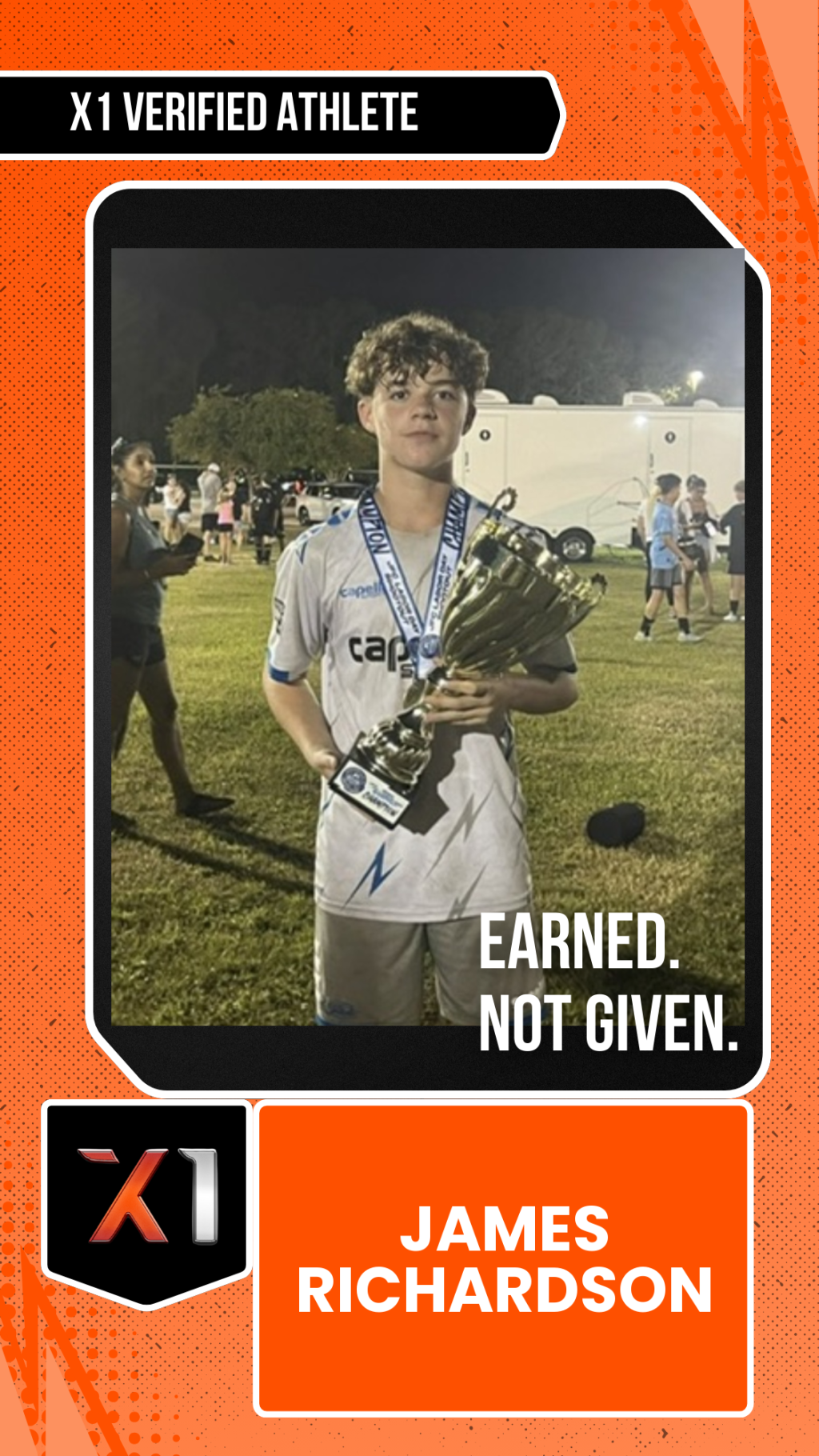EXACT X1 player card for James Richardson