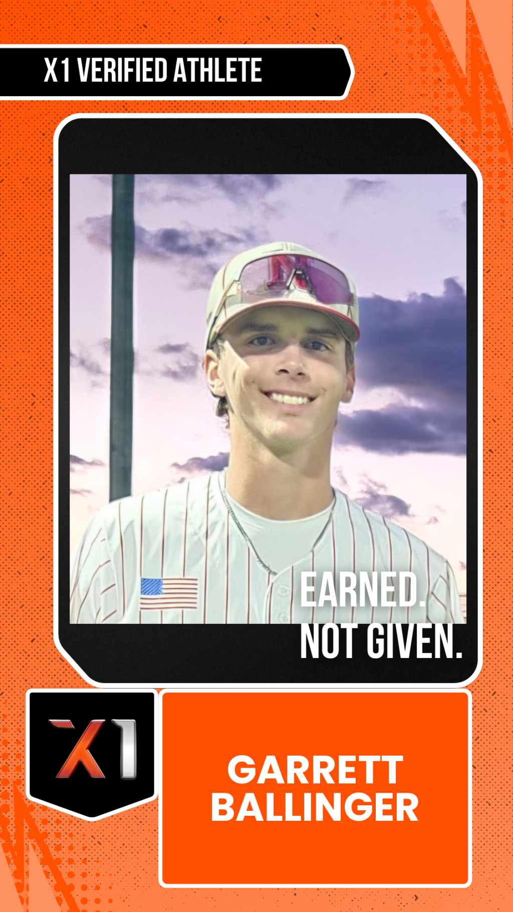 EXACT X1 player card for Garrett Ballinger