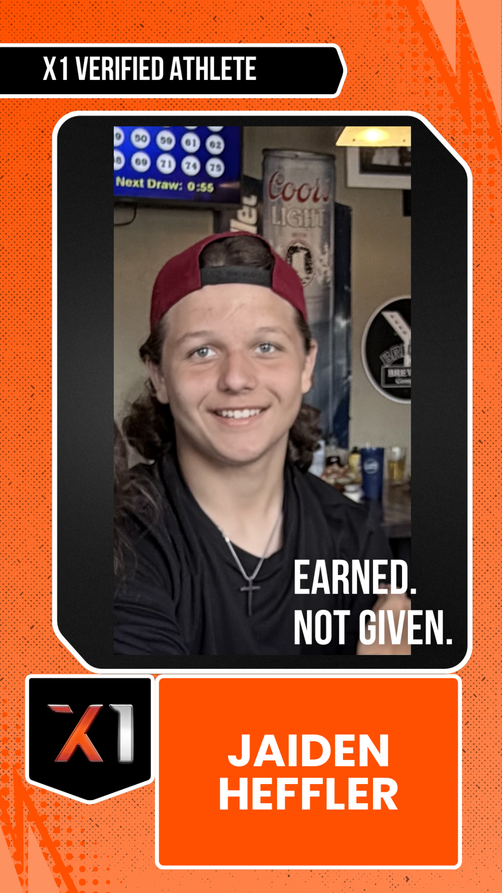 EXACT X1 player card for Jaiden Heffler