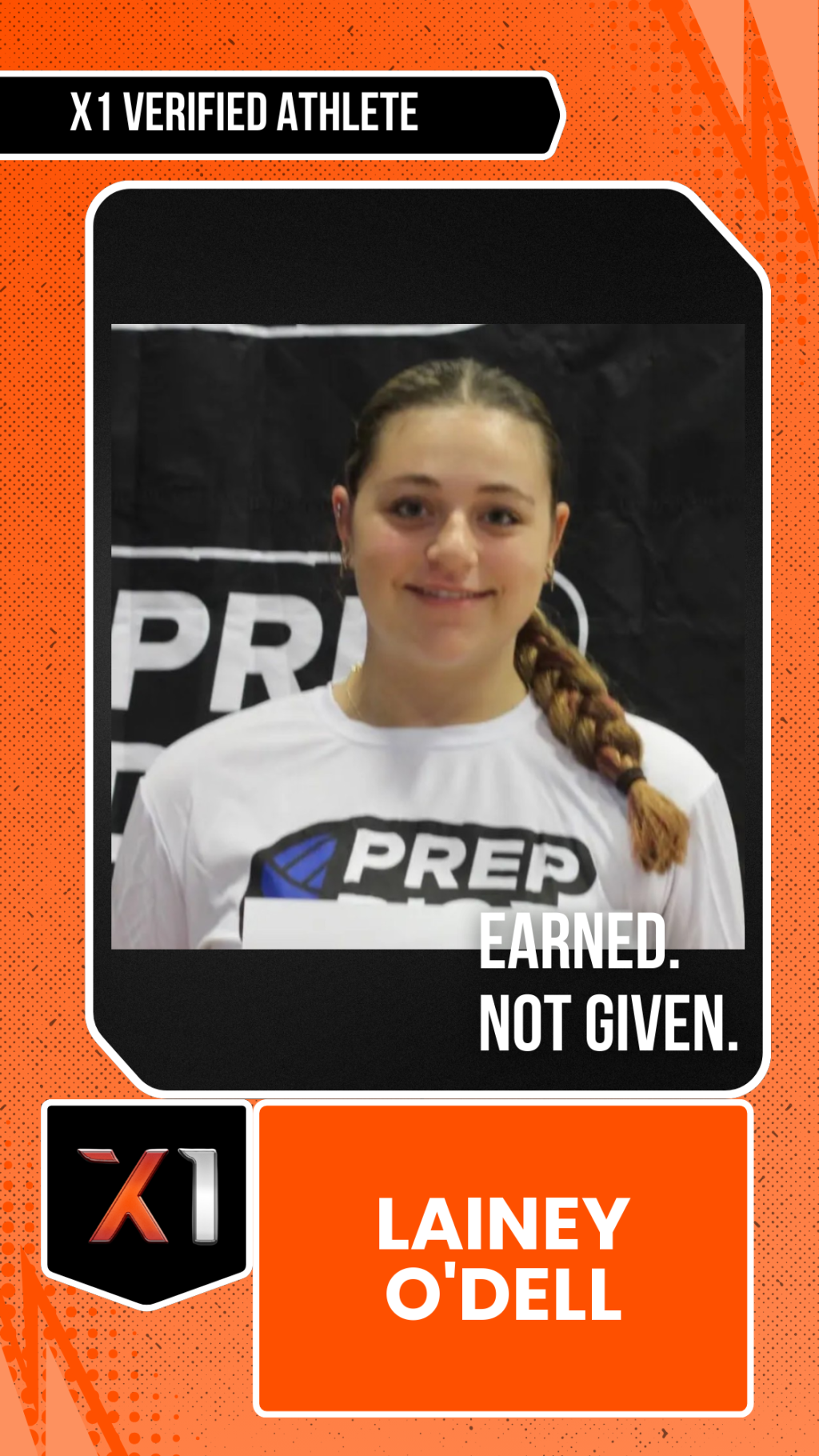 EXACT X1 player card for Lainey O'Dell