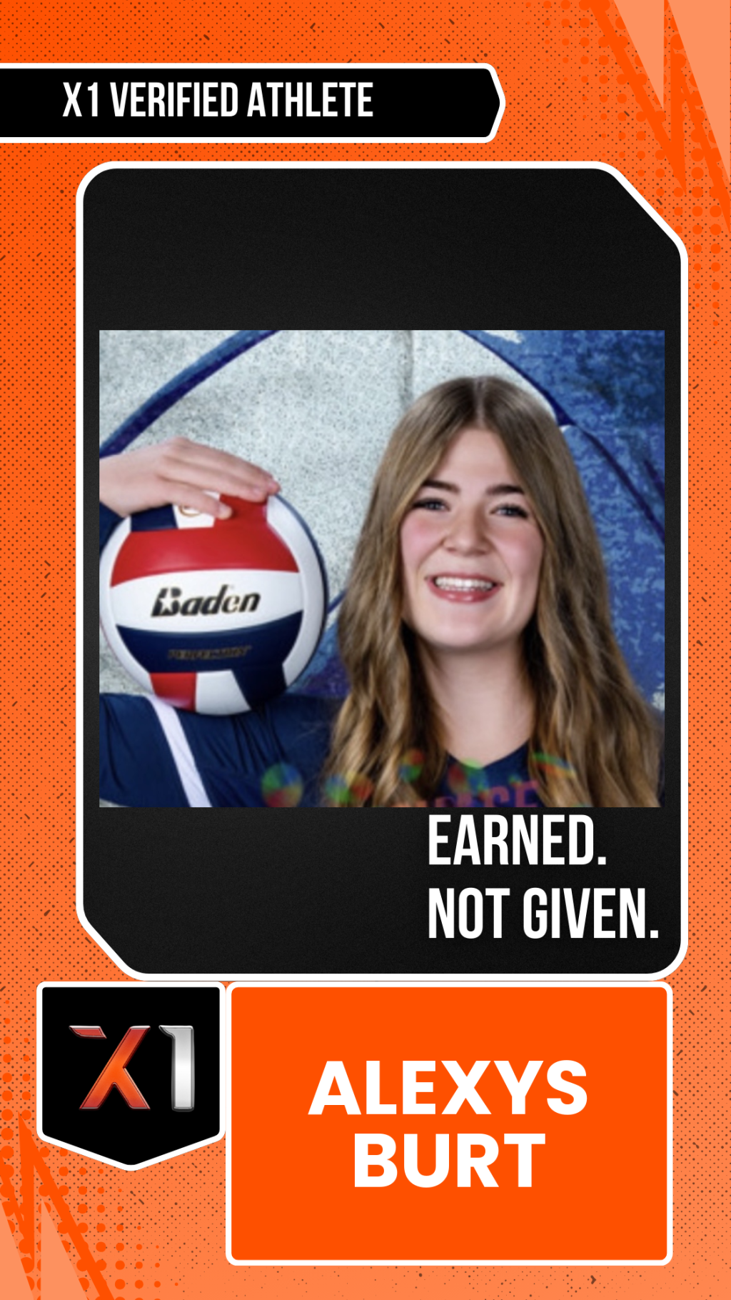 EXACT X1 player card for Alexys Burt