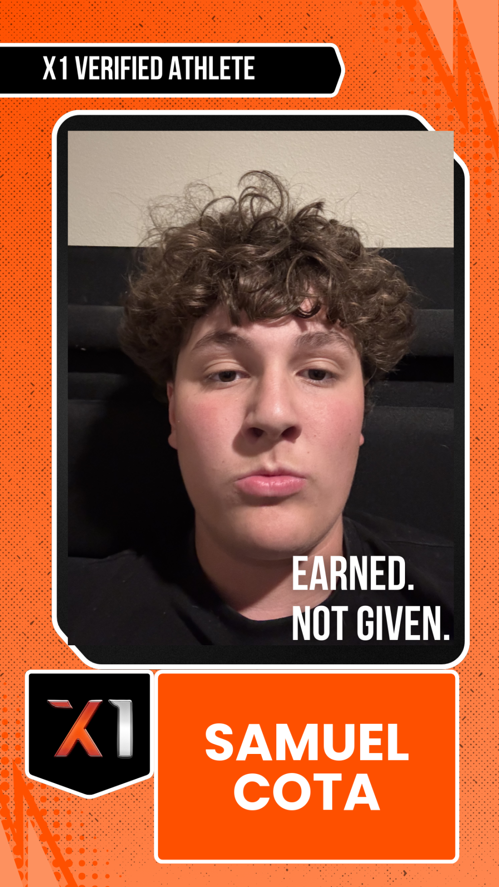 EXACT X1 player card for Samuel Cota