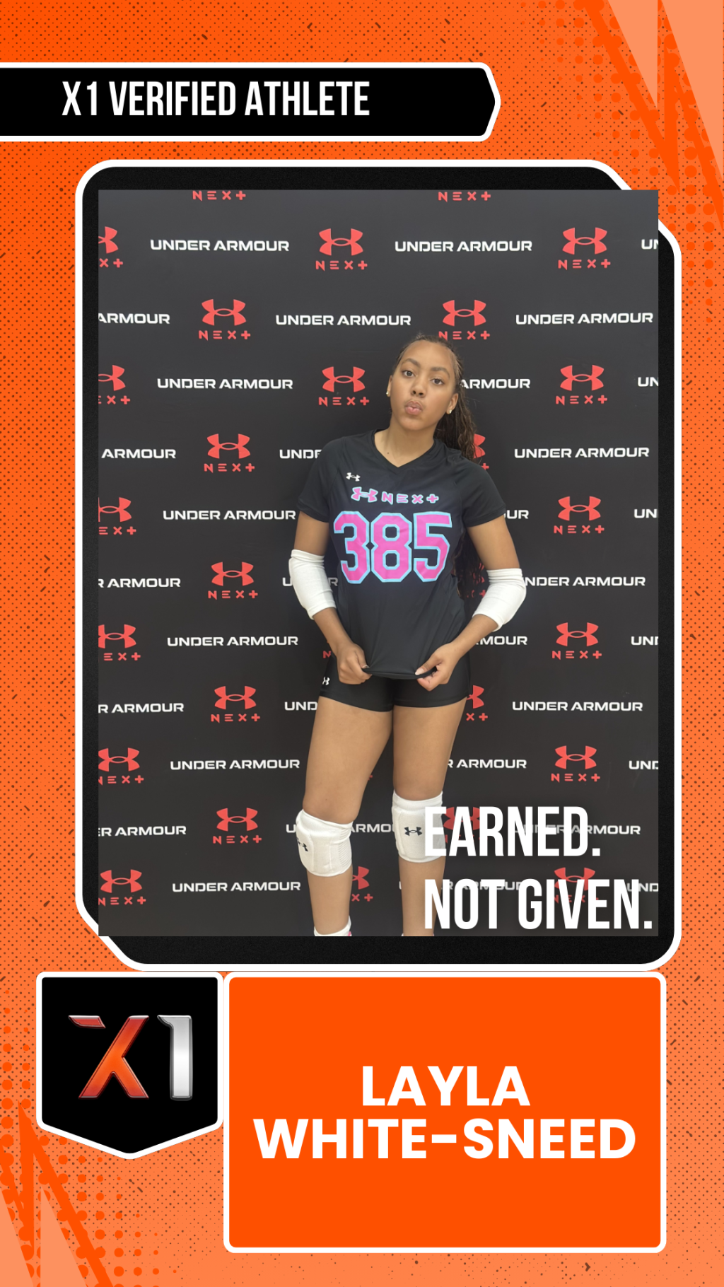 EXACT X1 player card for Layla White-Sneed