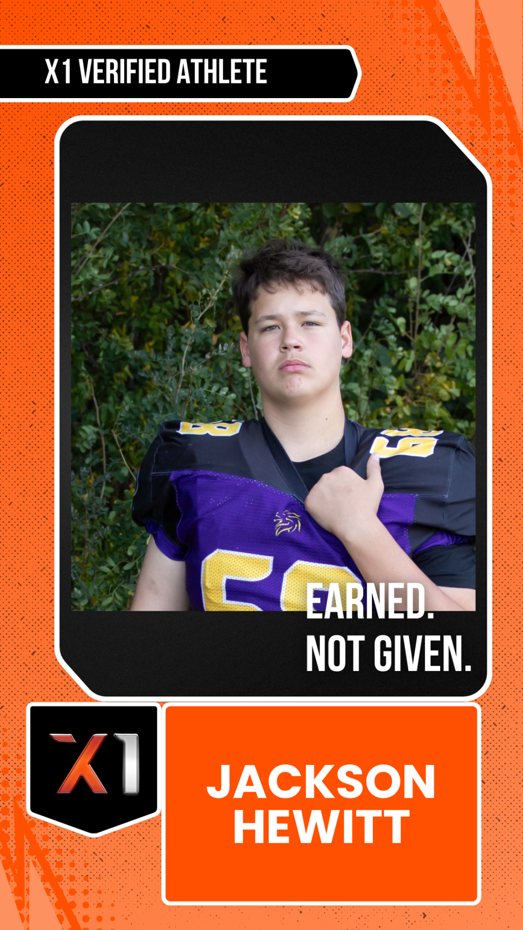 EXACT X1 player card for Jackson Hewitt