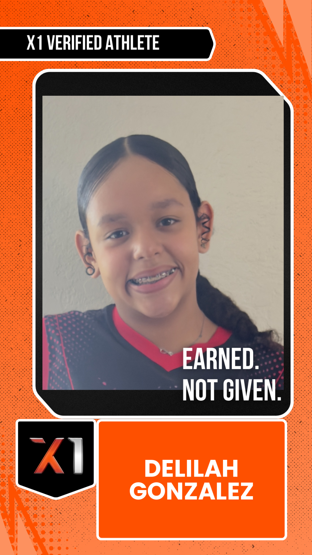 EXACT X1 player card for Delilah Gonzalez