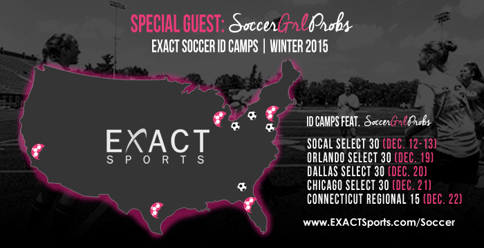 SoccerGrlProbs is a special guest for EXACT Soccer's ID Camps