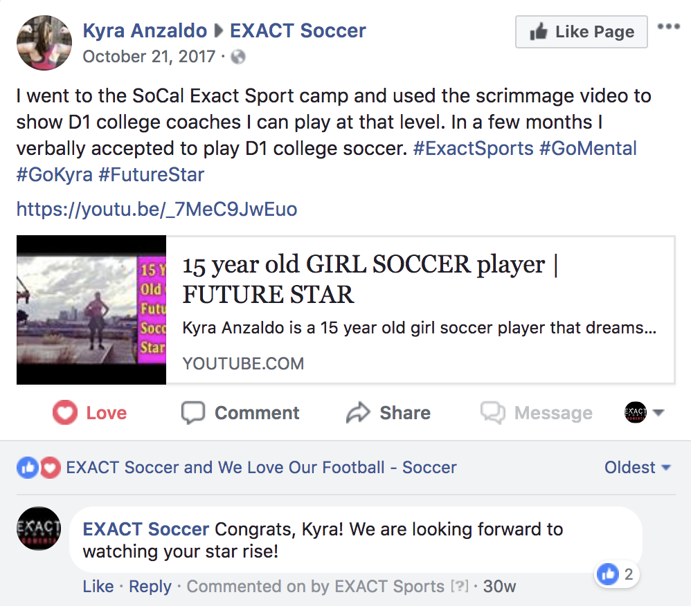 Soccer ID Camp Reviews: Camper Verbally Commits to Play Division One College Soccer