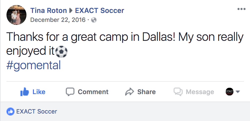 EXACT Soccer Camp Reviews: Son really enjoyed camp in Dallas