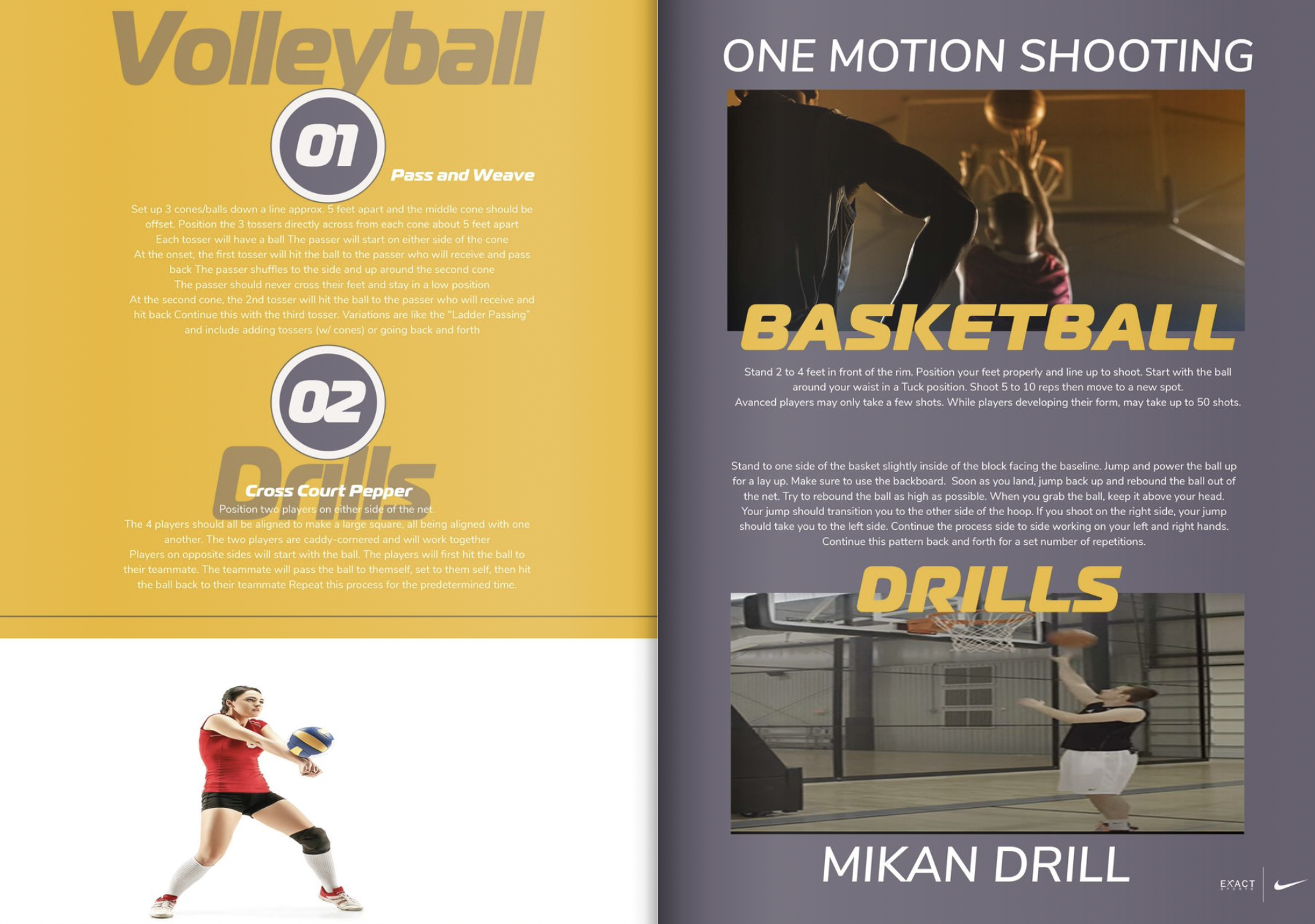 Athlete Performance Manual Volleyball and Basketball Drills By College Coaches